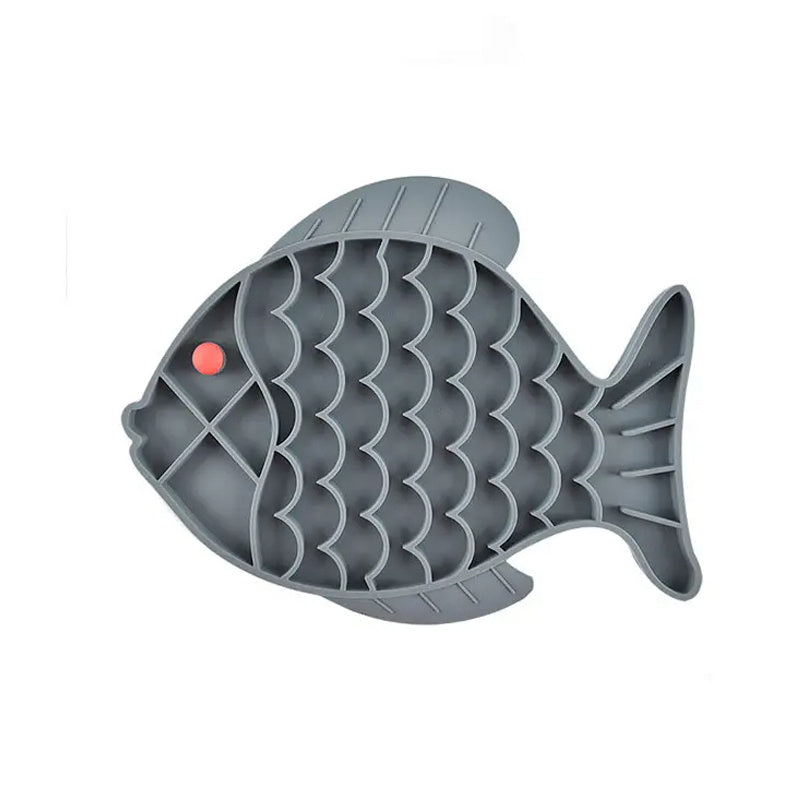 Petpal anti gulping pet feeder in fish shape designed to slow down fast eaters