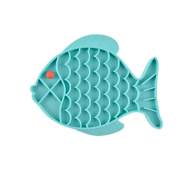 Petpal Accessories Anti Gulping Pet Feeder in Fish Shape for Slowing Down Pet Meals