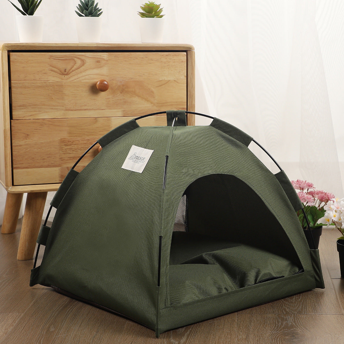 Petpal accessories cat cooling tent in green, perfect for keeping cats cool and comfortable indoors