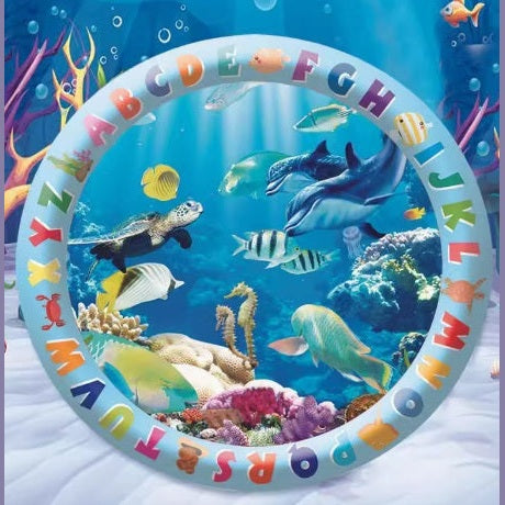 Cooling pet water bed by Petpal accessories featuring colorful aquatic design and comfortable shape