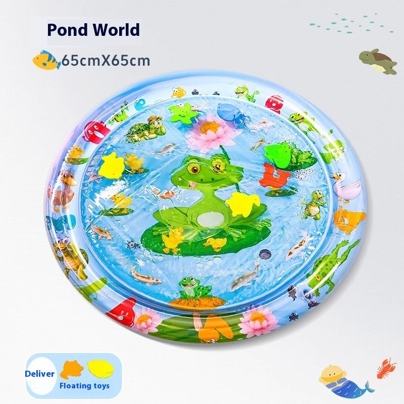 Pond World cooling pet water bed with colorful floating toys for pets to relax in water