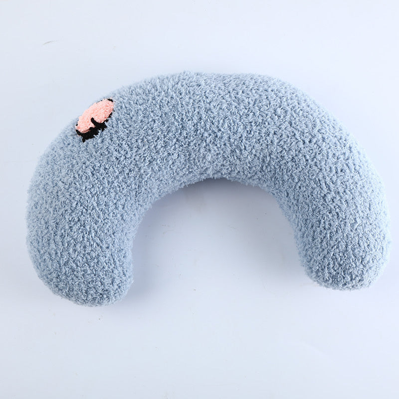 Blue Deep Sleep Puppy Pillow – Calming Neck Support Bed for Small Pets