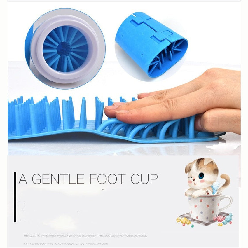 Petpal Accessories Blue Dog Foot Care Product for Gentle Cleaning with Soft Bristles