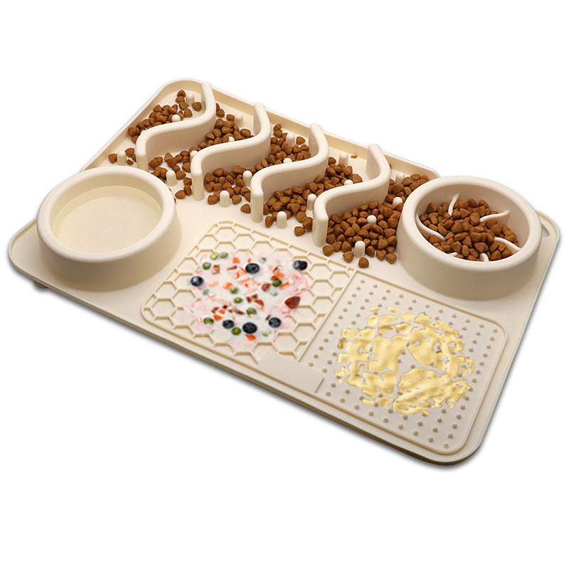 Dog licking pad silicone with multiple compartments for treats and food for playful pets