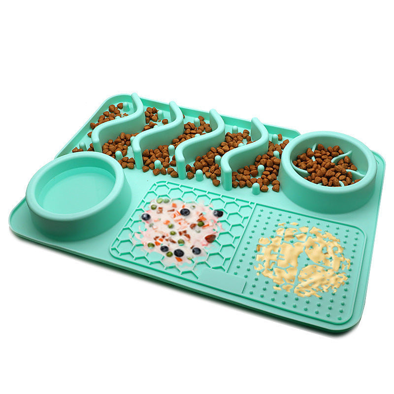 Petpal silicone dog licking pad with multiple compartments for food and treats