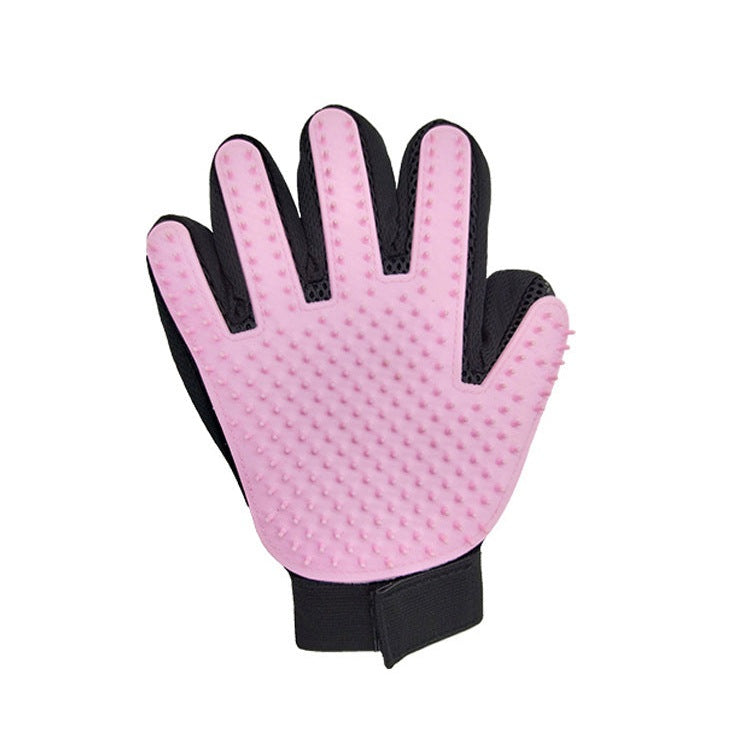 Petpal dog massage glove with soft silicone bristles for grooming and relaxing dogs