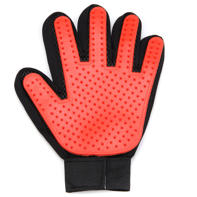 Petpal dog massage glove with soft silicone nodules for effective grooming and relaxation