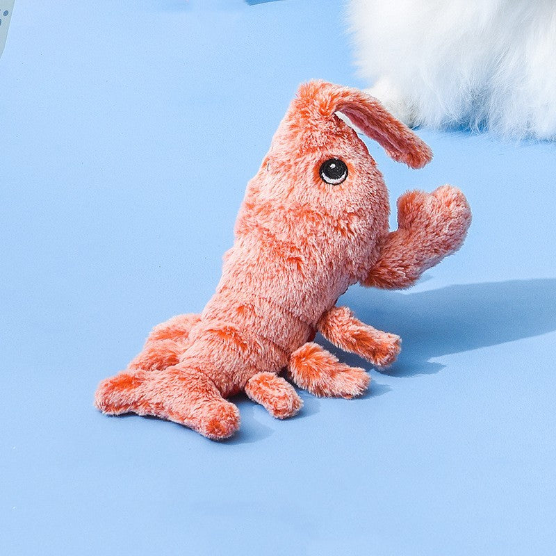 Cute electric jumping shrimp cat toy for playful cats, perfect for engaging and interactive fun