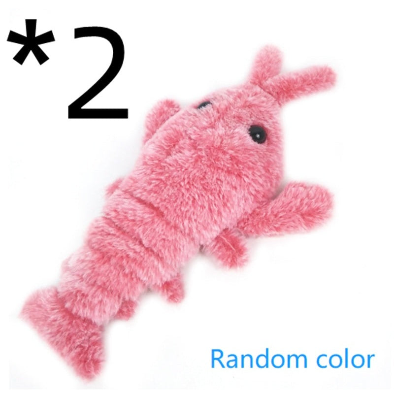 Petpal electric jumping shrimp cat toy in random colors for engaging playtime with cats
