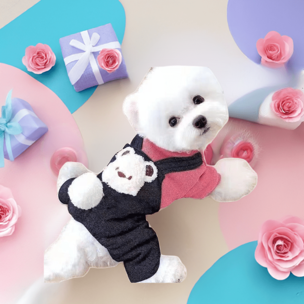 Pet Poodle Dog Clothes Cotton-padded Coat Four-leg Fleece-lined.