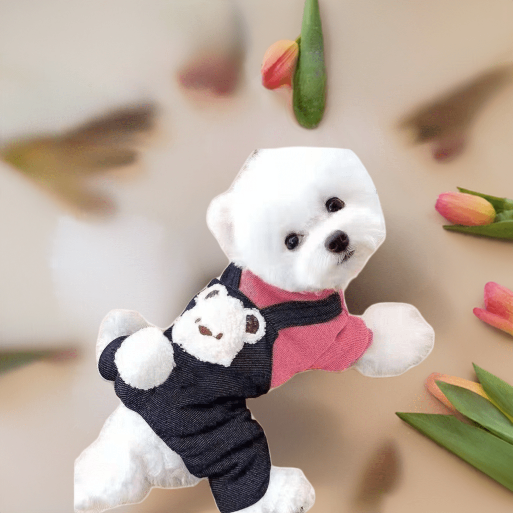 Pet Poodle Dog Clothes Cotton-padded Coat Four-leg Fleece-lined.