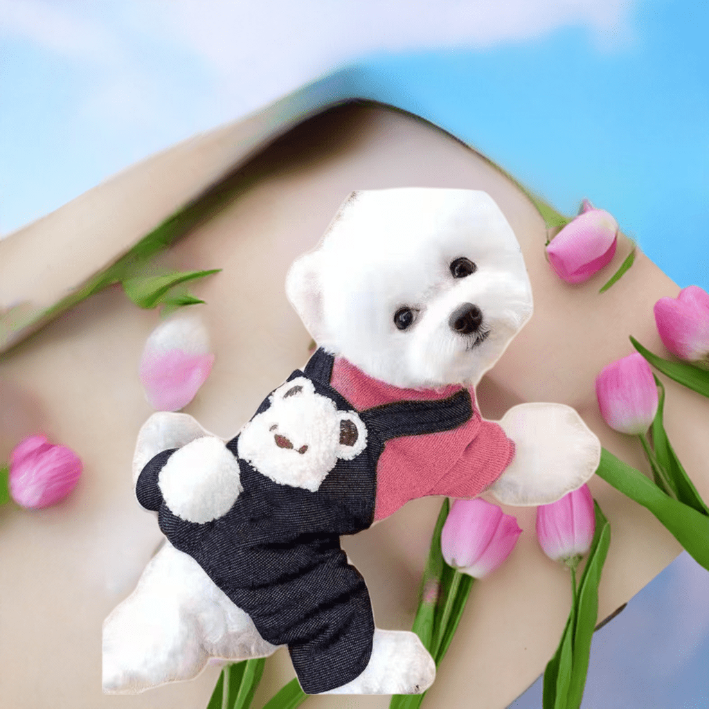 Pet Poodle Dog Clothes Cotton-padded Coat Four-leg Fleece-lined.