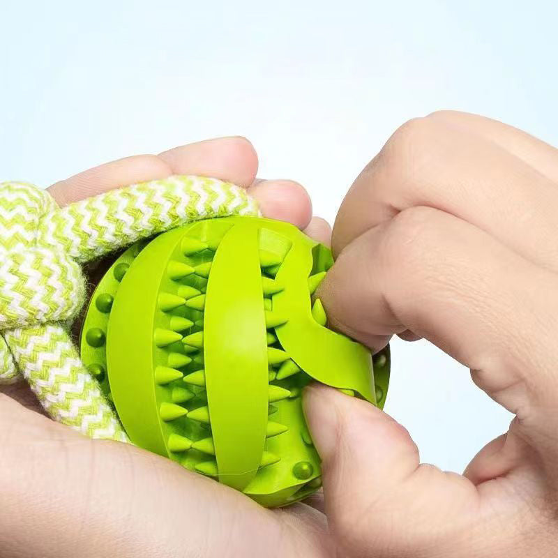 Petpal accessories hemp rope dog toy featuring a textured ball for chewing and tugging fun