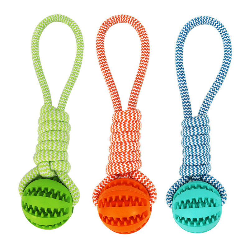 Colorful hemp rope dog toy set featuring green, orange, and blue durable designs for interactive play