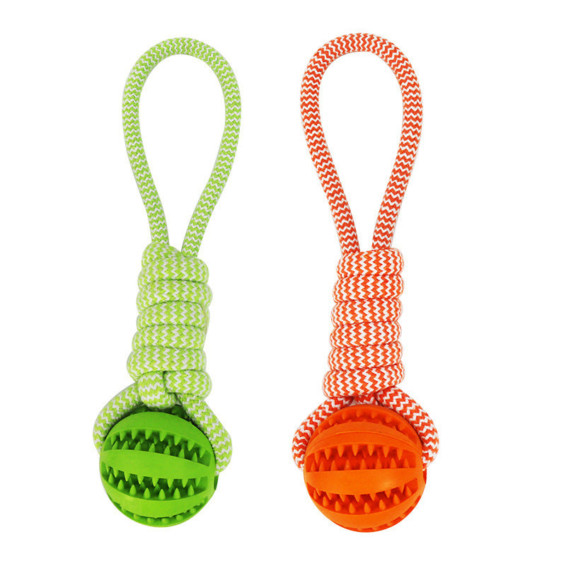 Petpal accessories hemp rope dog toy in green and orange for interactive play and chewing
