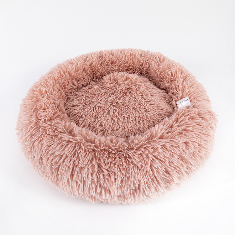 Pet resting comfortably in the orthopedic pet bed