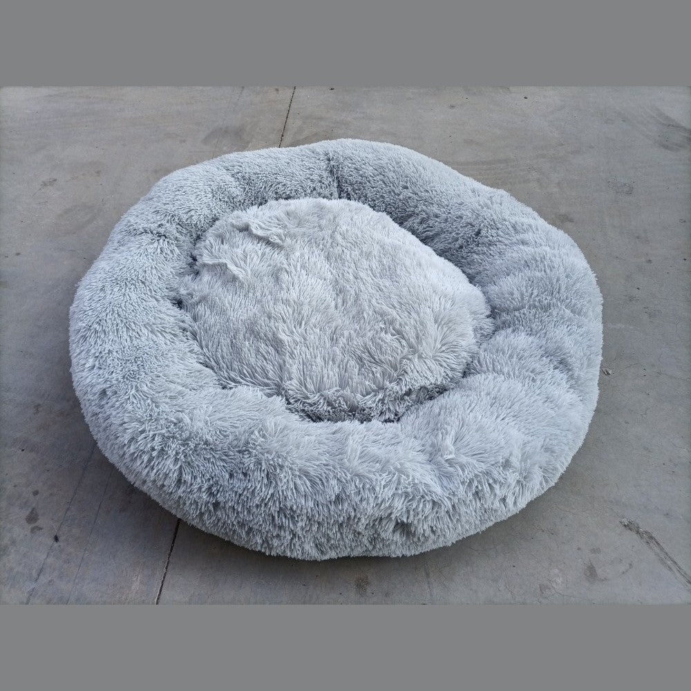 Close-up of the deep sleep pet bed showing breathable fabric