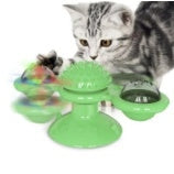 Petpal multi-function cat scratching toy in green with interactive features for feline playtime