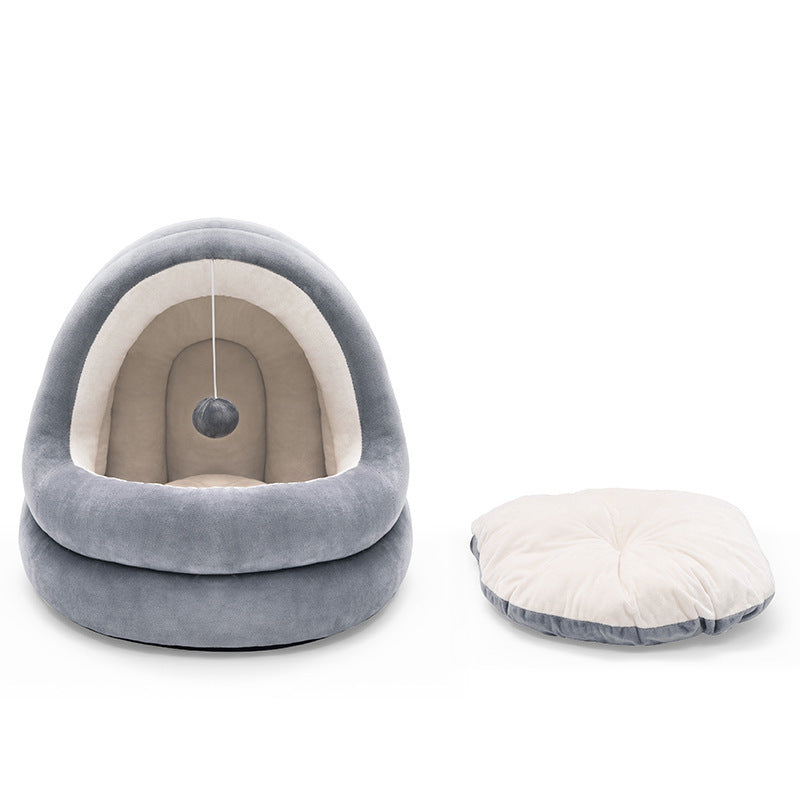 Cozy Petpal Accessories Pet Mat Bed Online UK featuring a plush design with hanging toy for pets