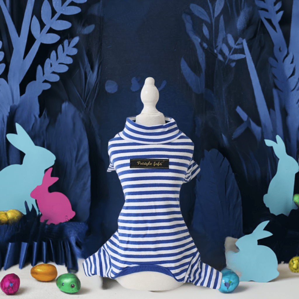 Petpal Accessories Pet Pal Dog Outfit in Blue and White Stripes for Stylish Dogs