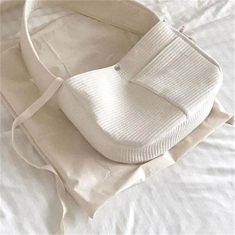 Petpal soft cushion dog travel bag in white, perfect for comfortable pet travel