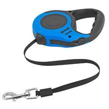 Petpal telescopic dog leash in blue with durable handle and retractable design for easy control