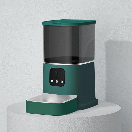 Voice Recorder Pet Food Dispenser for pets with custom voice messages and automatic feeding schedule by PetPal Accessories