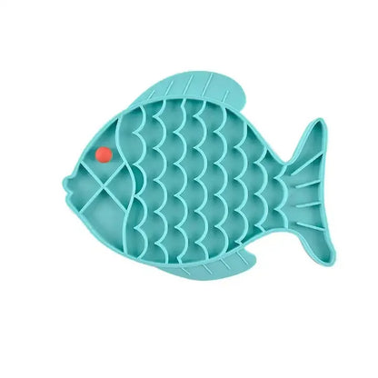 Petpal Accessories Anti Gulping Pet Feeder in Fish Shape for Slowing Down Pet Meals