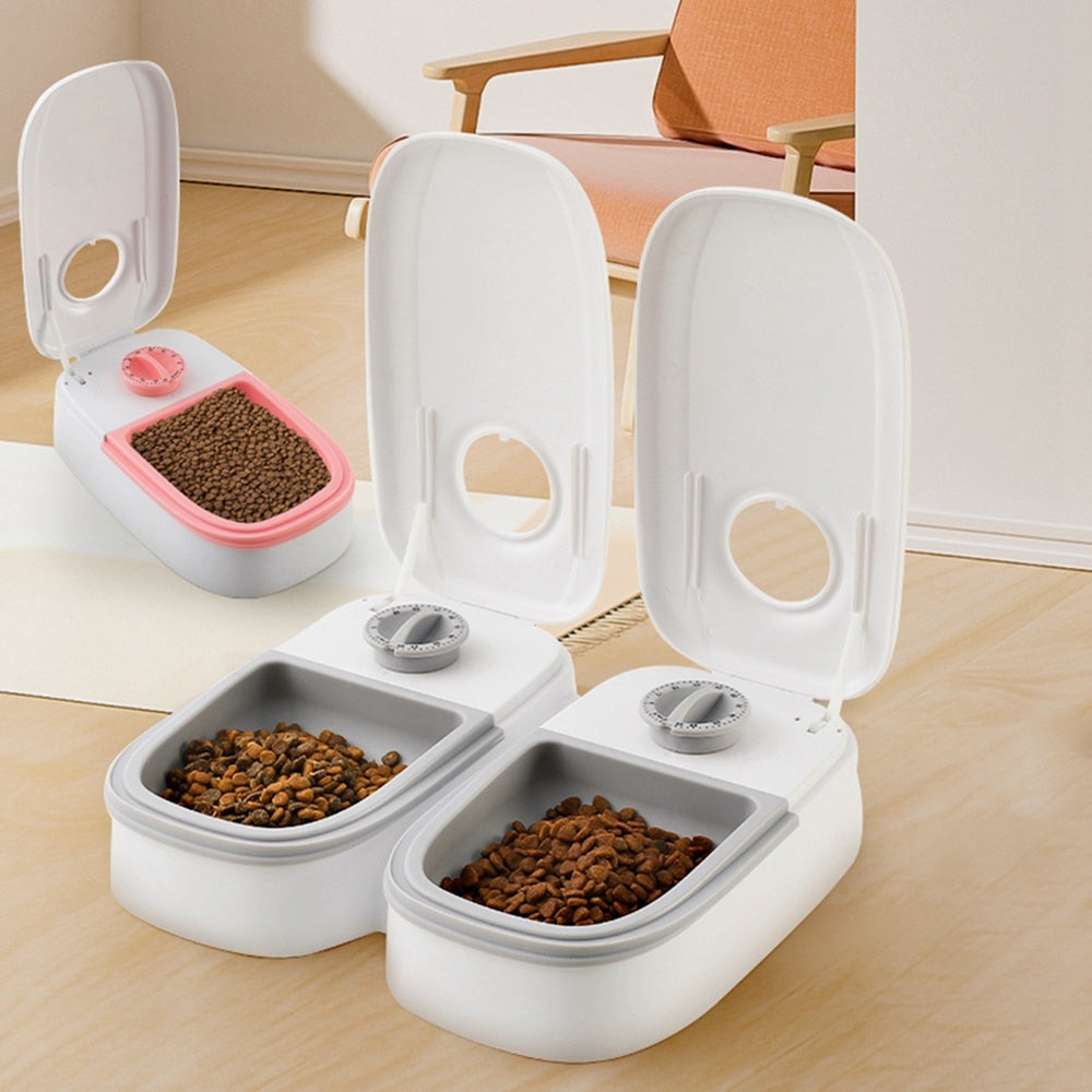 Compact and portable pet feeder suitable for travel or daily use