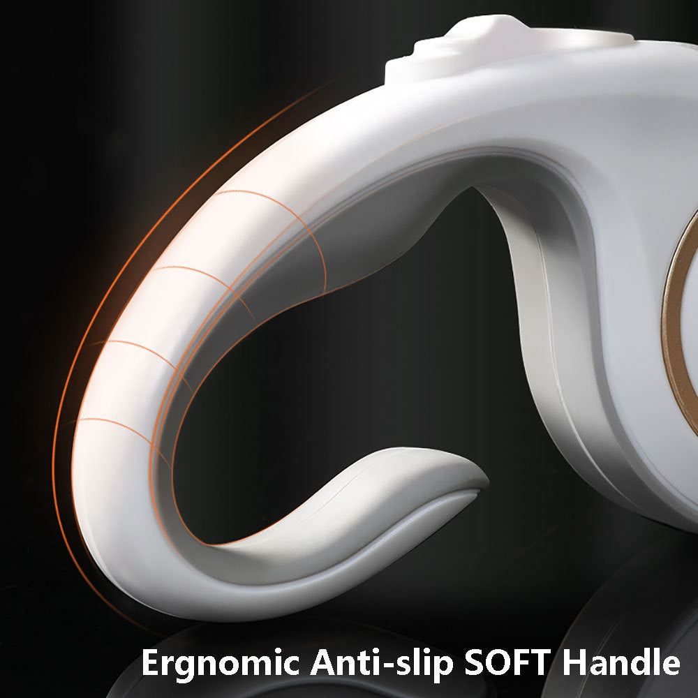 Ergonomic anti-slip soft handle of the automatic pet traction rope for comfortable walks
