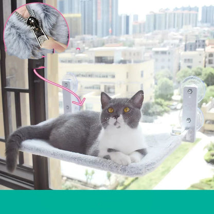 Comfortable and durable cat window hammock by Petpal accessories for sunbathing and lounging