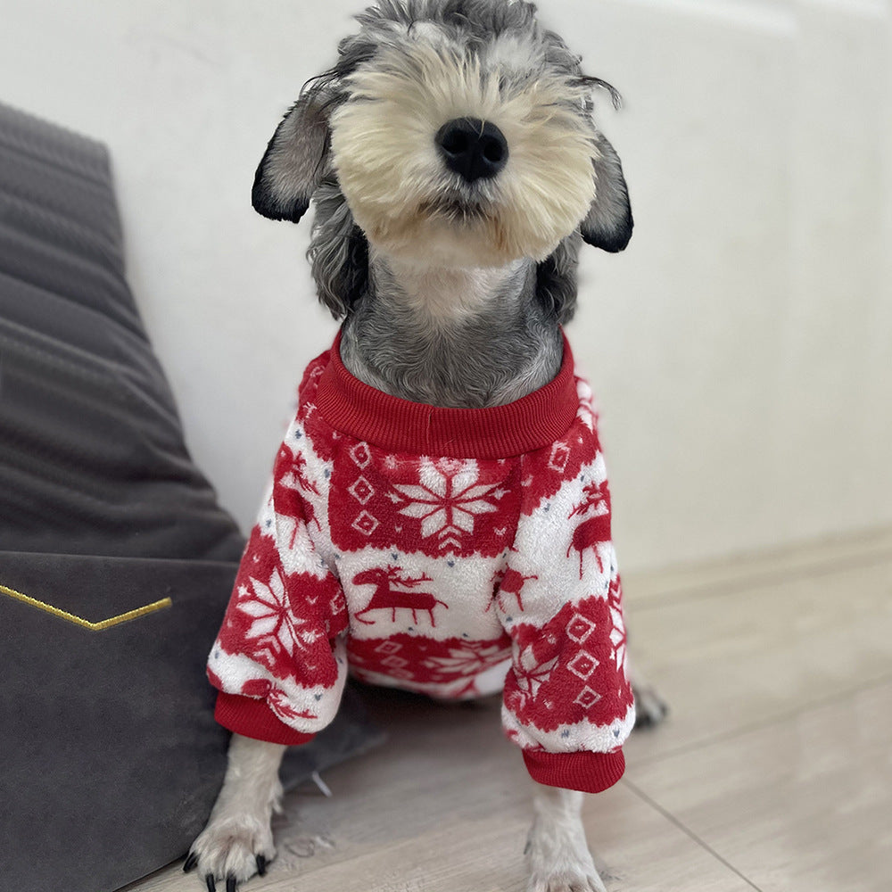 Winter Warm Padded Dog Clothes Christmas Pet Sweater.
