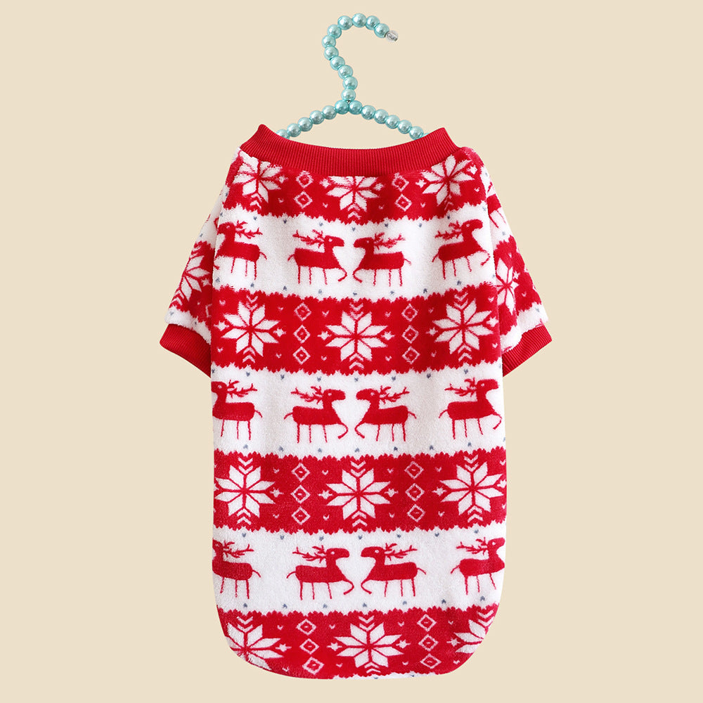 Winter Warm Padded Dog Clothes Christmas Pet Sweater.
