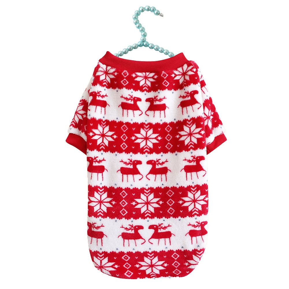 Winter Warm Padded Dog Clothes Christmas Pet Sweater.