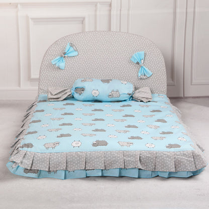 Soft and stylish creative dog mat with playful sheep designs and decorative bows for pet comfort