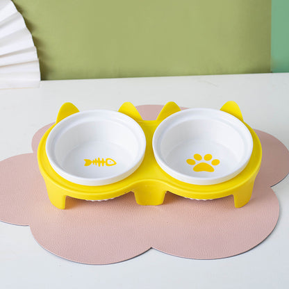 Petpal Accessories Ceramic Cat Bowl Set for Stylish Feedings