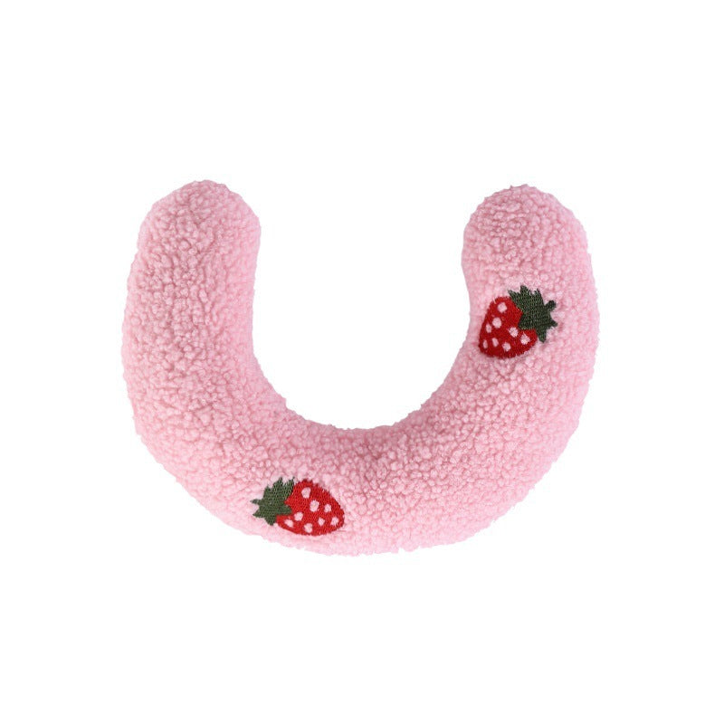 Pink Donut-Shaped Pet Pillow for Cats and Small Dogs – Washable Design