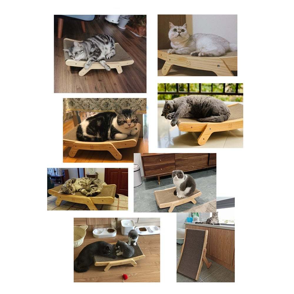 Deformation cat bed from Petpal accessories, featuring multiple cats lounging comfortably on its ergonomic design