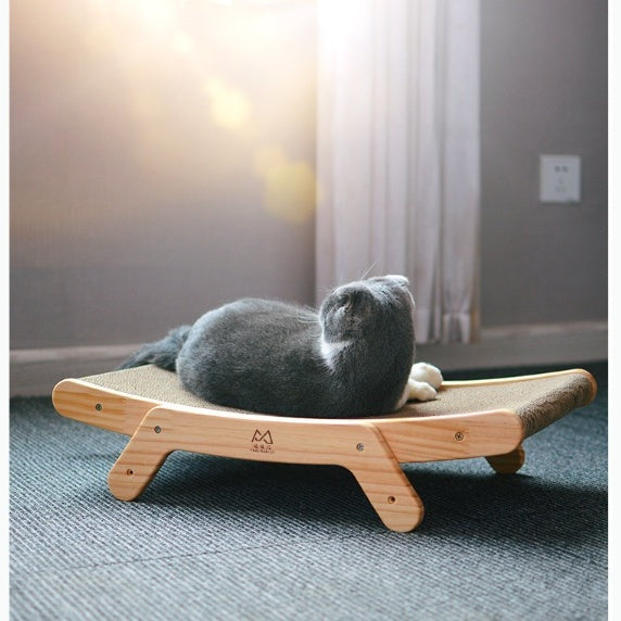 Deformation cat bed by Petpal accessories designed for comfort and relaxation in stylish wood
