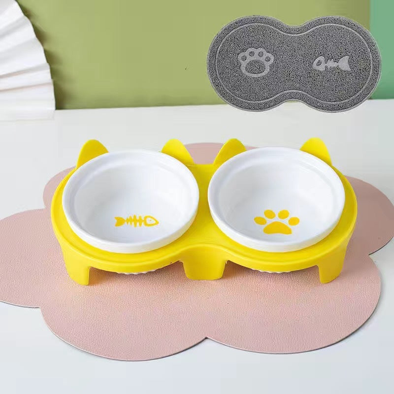 Petpal Accessories Ceramic Cat Bowl Set for Stylish Feedings