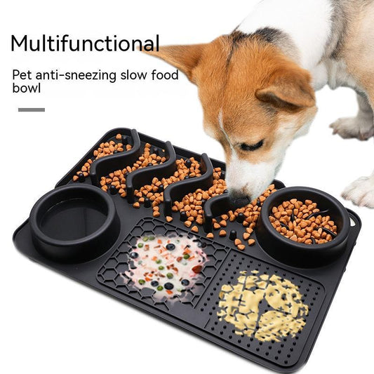 Dog licking pad silicone featuring multifunctional design for slow feeding and engaging pet activities