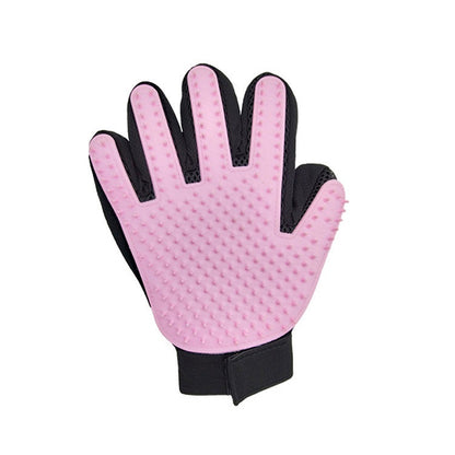Petpal dog massage glove with soft silicone bristles for grooming and relaxing dogs