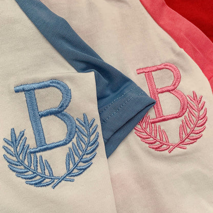 Dog parent-child matching clothes featuring embroidered initials on soft fabric for stylish pet lovers