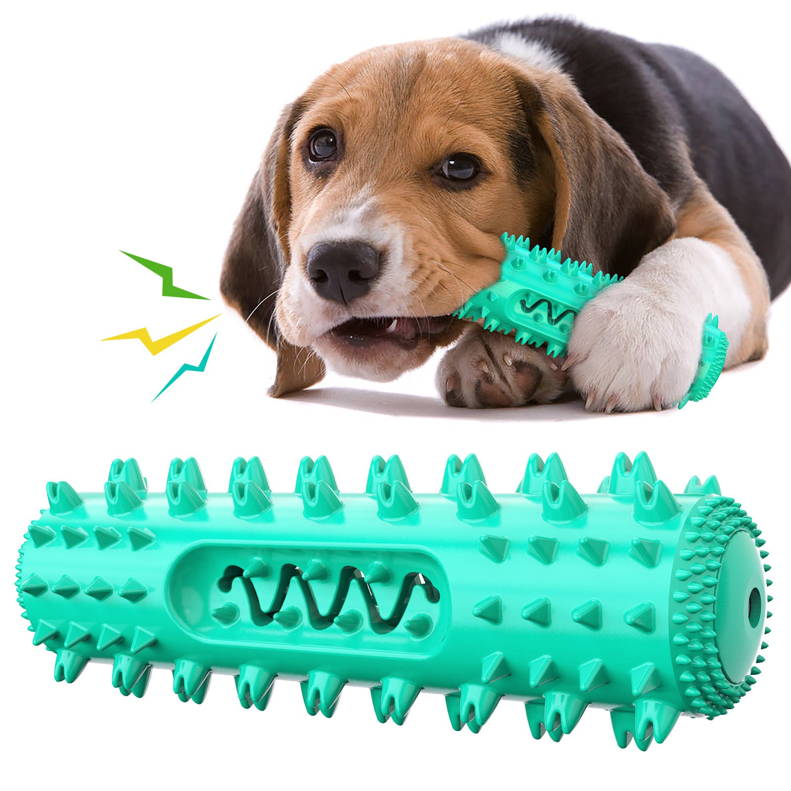 Petpal accessories dog teething toy in turquoise for puppies to chew and promote dental health