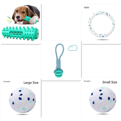Petpal accessories dog teething toy collection including a textured ball and ring for playful chewing