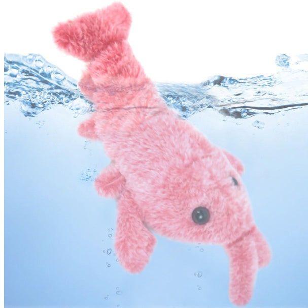 Petpal Accessories Electric Jumping Shrimp Cat Toy in Pink for Engaging Feline Playtime