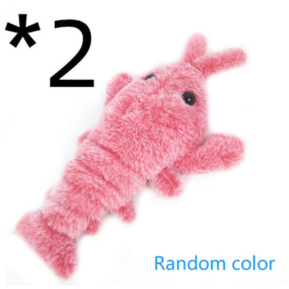Petpal electric jumping shrimp cat toy in random colors for engaging playtime with cats