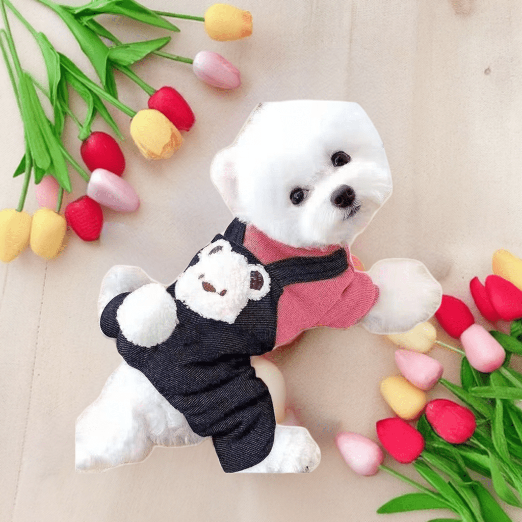 Pet Poodle Dog Clothes Cotton-padded Coat Four-leg Fleece-lined.