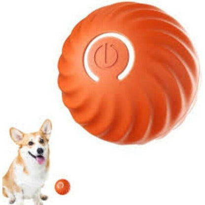 Interactive dog ball UK in orange color, perfect for keeping dogs entertained and active