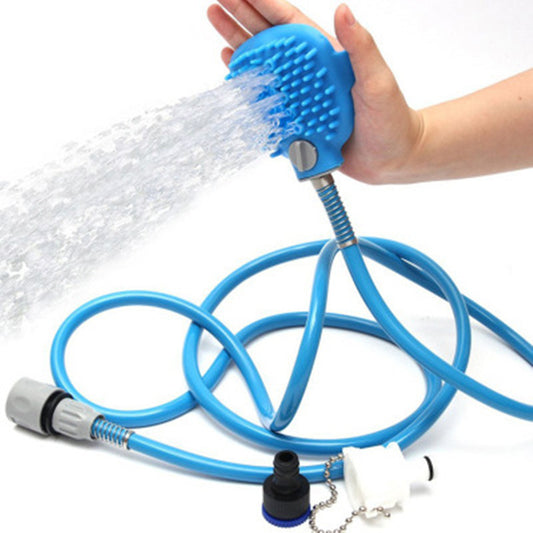 Pet bathing tool massager with a hand-held design for easy pet washing and grooming